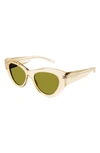Saint Laurent 51mm Rectangular Sunglasses In Yellow