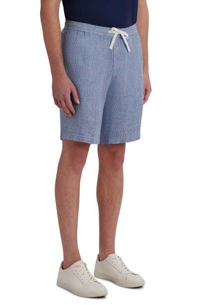 Bugatchi Drawstring Linen Shorts In Riviera