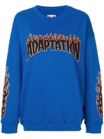 Adaptation Logo Sweatshirt In Bright Blue