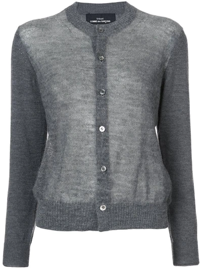 Comme Des Garçons Tricot Semi-transparent Cardigan - Grey