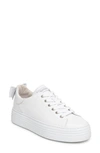 Nerogiardini Bow Platform Skate Sneaker In White/ White