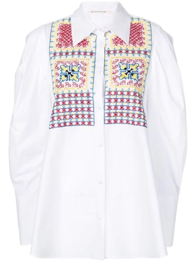 Miahatami Embroidered Oversized Shirt In White