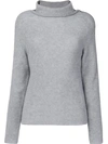 Jo No Fui Tubular Neck Sweater In Grey