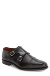 Allen Edmonds Men's St. John's Double Buckle Monk Strap Cap Toe Dress Shoes In Black Leather