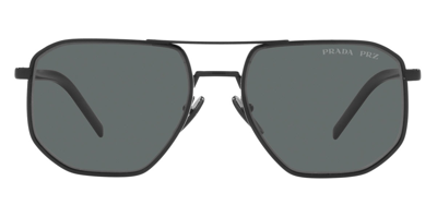 Prada Man Sunglasses Pr 59ys In Polar Dark Grey