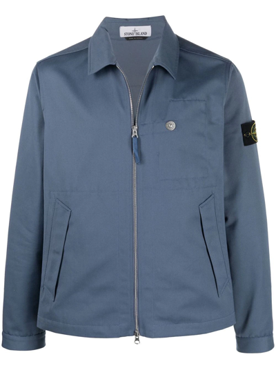 Stone Island 2022 Grey Workwear R Gabardine 3/1 Cotton Jacket