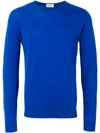 John Smedley Crew Neck Pullover In Blue