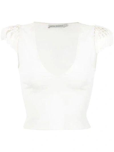 Martha Medeiros Jacquard Top In White