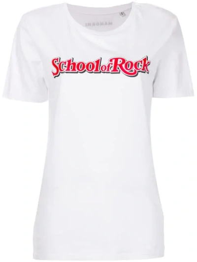 Manokhi School Of Rock Crew-neck T-shirt In White