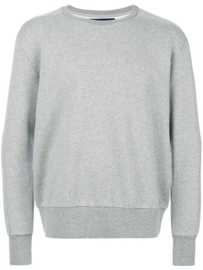 Natural Selection Linear Crew Neck Sweatshirt In Grey