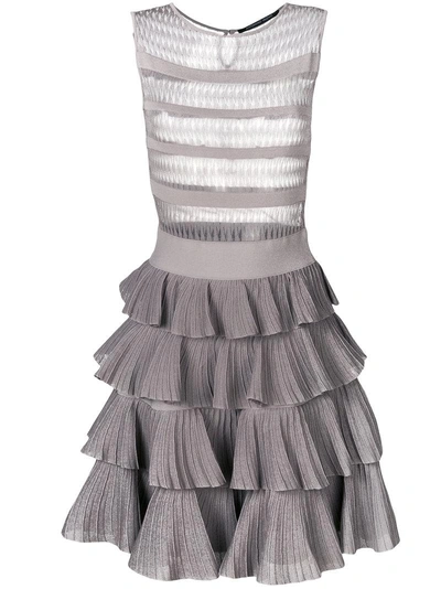 Antonino Valenti Ruffled Dress In Grey