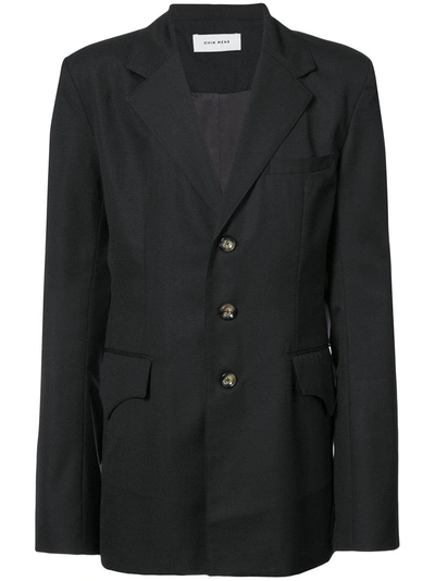 Chin Mens Mid-length Suit Jacket In Black