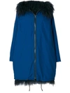 Gianfranco Ferre Vintage Fur Trim Parka - Blue