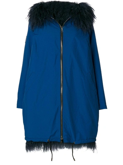 Gianfranco Ferre Vintage Fur Trim Parka - Blue