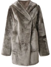 Sylvie Schimmel Hooded Coat In Grey