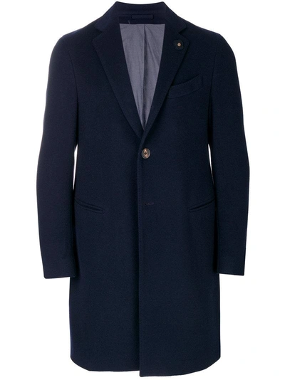 Lardini Single-breasted Coat - Blue