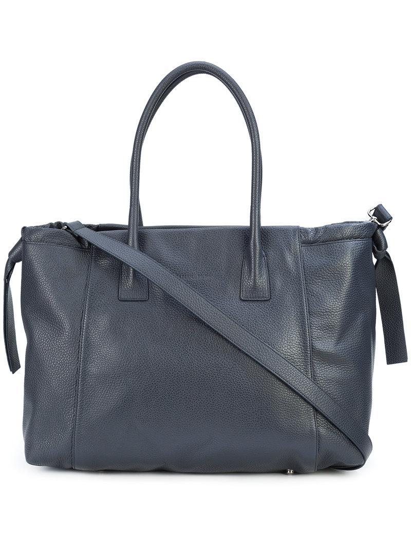 Fabiana Filippi Tote Bag With Drawstring Sides - Blue | ModeSens