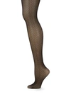 Natori Legwear Herringbone Net Tights In Black