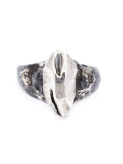 Lee Brennan Design Celtic Ornament Ring In Grey