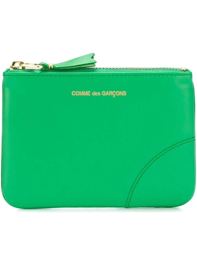 Comme Des Garçons Zipped Coin Purse In Green