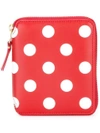 Comme Des Garçons Polka Dot Wallet In Red