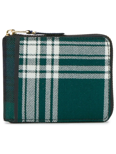 Comme Des Garçons Large Green Tartan Wallet