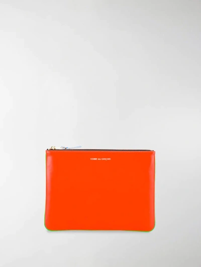 Comme Des Garçons Super Fluo Classic Wallet In Orange