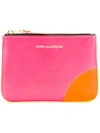 Comme Des Garçons Super Fluo Wallet In Pink Yellow