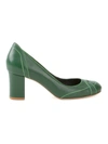 Sarah Chofakian Mid-heel Pumps In Green