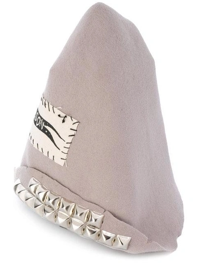 Heikki Salonen Embroidered Beanie Hat - Neutrals