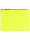 Comme Des Garçons Super Fluo Clutch Wallet In Super Fluo/yellow/l.orang