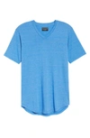 Goodlife Scallop Triblend V-neck T-shirt In Regatta Blue