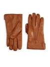 Saks Fifth Avenue Collection Leather Gloves In Cognac