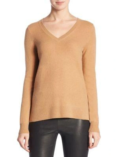 Saks Fifth Avenue Collection Cashmere V-neck Sweater In Vicuna
