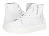 K-swiss Modern Leather High Top Sneakers In White Off White