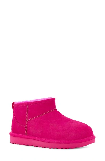 Ugg Ultra Mini Shearling Boots In Pink
