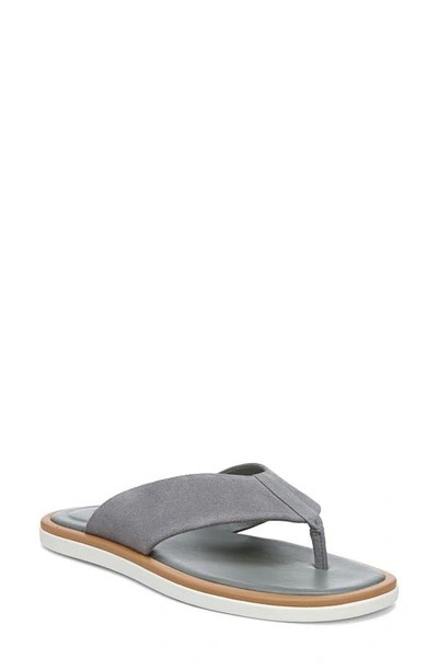 Vince Men's Dean Thong Toe Suede Sandals In Smoke