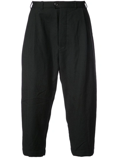 Casey Casey Cropped Trousers In Black