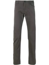 Armani Jeans Straight-leg Chinos In Grey