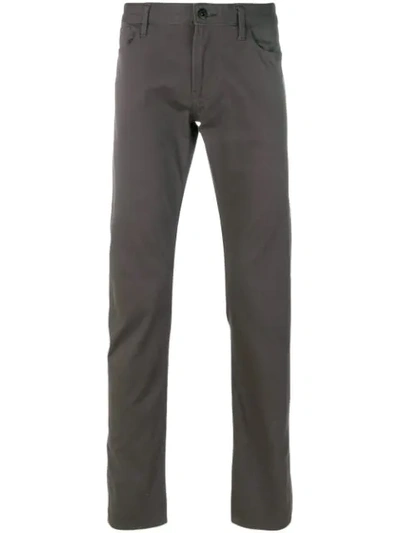 Armani Jeans Straight-leg Chinos In Grey