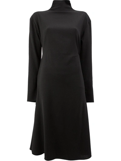 Litkovskaya Backless Asymmetric Dress In Black White Detail