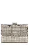 Whiting & Davis 'diamond Drips' Evening Clutch In Pewter