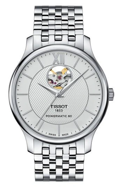 Tissot Tradition Bracelet Watch, 40mm In Silver