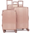 Calpak Ambeur 3-piece Metallic Luggage Set In Rose Gold