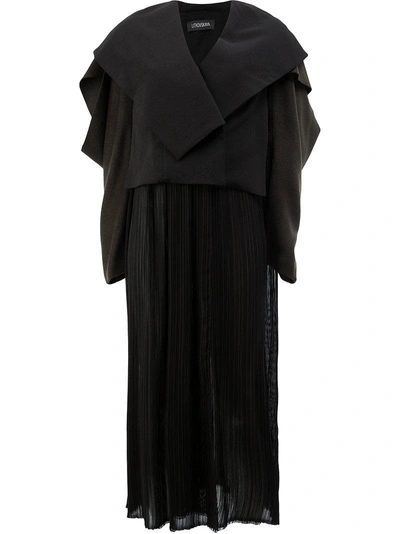 Litkovskaya Oversized Sheer Coat - Black