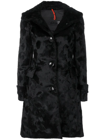 Rrd Textured Single Breasted Coat - Black