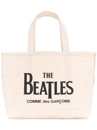 Comme Des Garçons The Beatles X  Tote In Neutrals