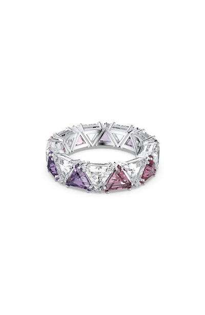 Swarovski Millenia Stack Ring In Purple Dark Multi