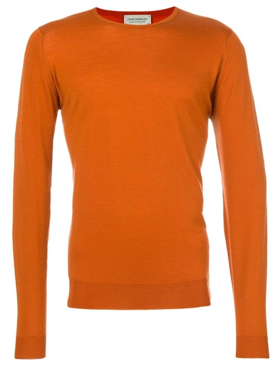 John Smedley Crew Neck Jumper - Yellow In Yellow & Orange