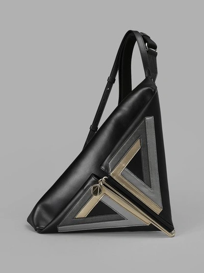 Simone Rainer Black Triangle Bag With Metal Details